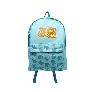 Mochila con 1 compartimento, color azul, ANIMAL CROSSING NINTENDO, 31x41x8cm.