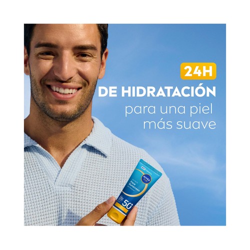 NIVEA Sun Protector solar facial con FPS 50+ (muy alto) con vitamina E 40 ml.