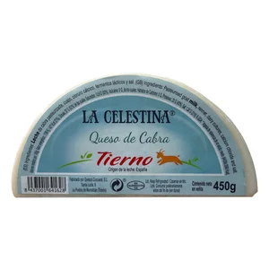 LA CELESTINA Queso de cabra tierno natural 1/2 pza 450 g.