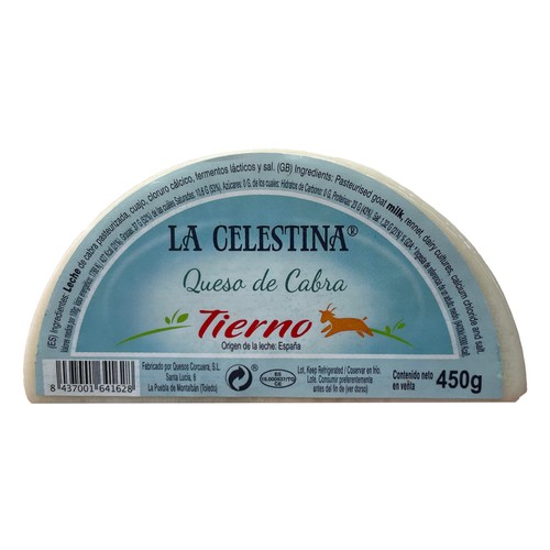 LA CELESTINA Queso de cabra tierno natural 1/2 pza 450 g.