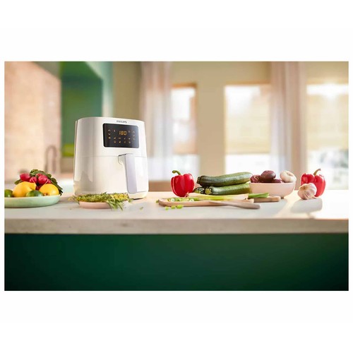 Freidora sin aceite PHILIPS Essential Airfryer HD9252/00, 1400W, capacidad 4,1L, temporizador, termostato, pantalla táctil.