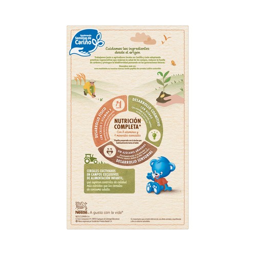 NESTLÉ Papilla de 8 cereales con galleta Maria y sin azúcares añadidos, a partir de 6 meses 475 g.