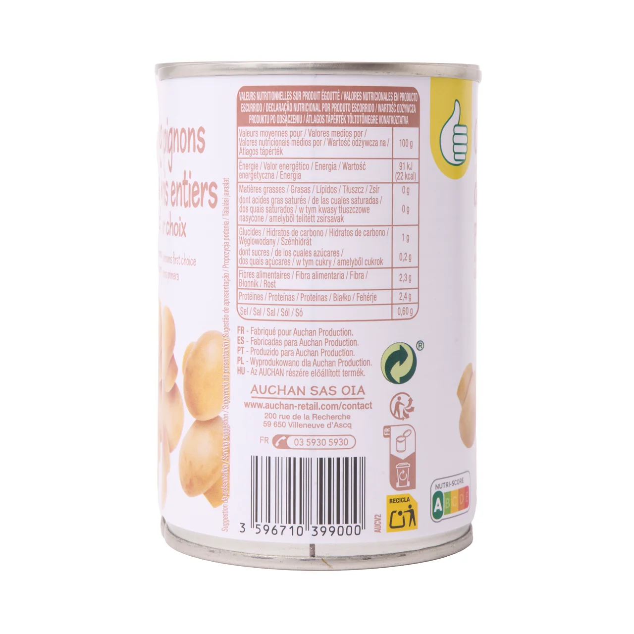 PRODUCTO ECONOMICO ALCAMPO Champiñón entero 230 gr.