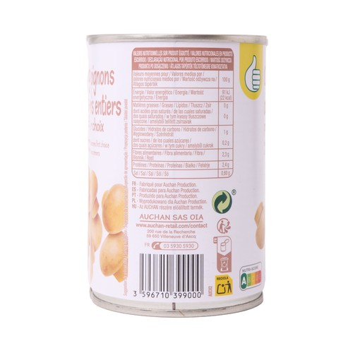 PRODUCTO ALCAMPO Champiñón entero 230 gr.