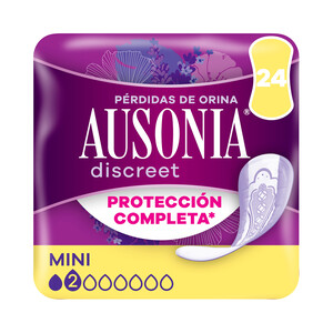 Imagen de AUSONIA Discreet Compresas mini para perdidas de orina 24 uds.