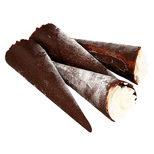 Conos de chocolate rellenos de nata 4 uds. 180 g. 