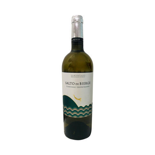 SALTO DE BIERGE  Vino blanco con D.O. Somontano botella de 75 cl.