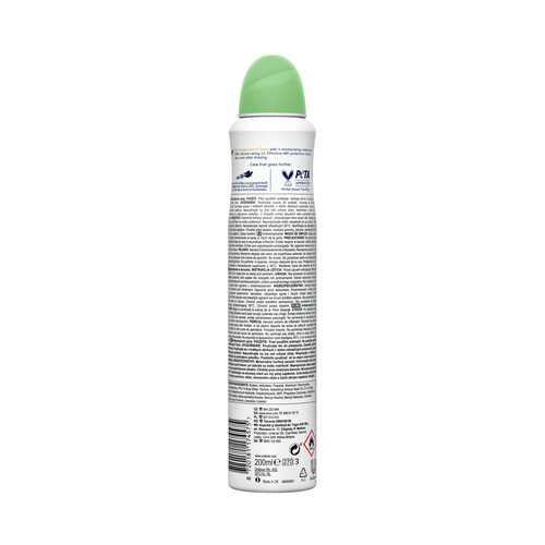 DOVE Desodorante en spray para mujer con 1/4 de crema hidratante DOVE Go fresh 200 ml.