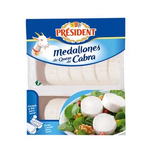 Imagen de PRÉSIDENT Rulo queso de cabra en medallones PRÉSIDENT 200 g.