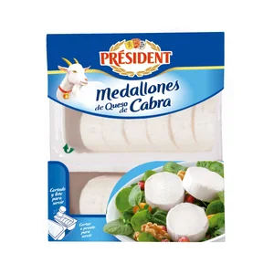 PRÉSIDENT Rulo queso de cabra en medallones PRÉSIDENT 200 g.
