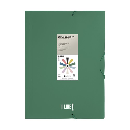 Carpeta de 3 solapas con goma, colores surtidos, GRAFOPLAS.