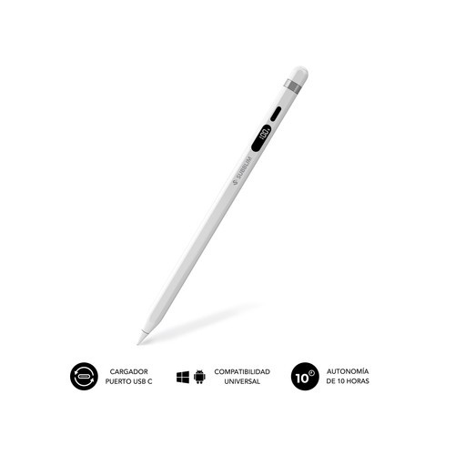 Lápiz universal para pantalla SUBBLIM NoteFlow, punta 0,9 mm, autonomía hasta 10 horas