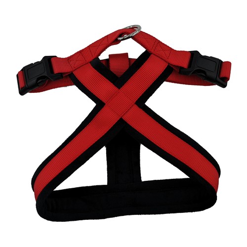 PRODUCTO ALCAMPO Arnés (2.5 cm) de color rojo, para perros de tamaño L 40 - 60 cm.