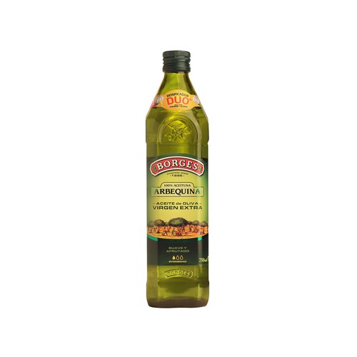 BORGES Aceite de oliva virgen extra (suave y afrutado) botella de cristal de 750 ml.
