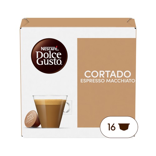 Café cortado espresso Macchiato en cápsulas NESCAFÉ DOLCE GUSTO 18 uds.