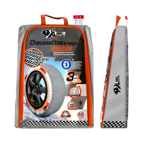 Cadena de nieve textil XL TOOLS, talla 6.