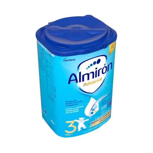 ALMIRÓN Advance 3 Leche (3) de crecimiento para bebés a partir de 12 meses 800 g.