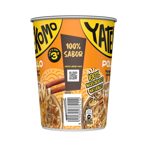 YATEKOMO Fideos Orientales instantáneos pollo 61 g.