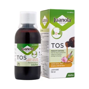 JUANOLA Jarabe para la tos seca o productiva, para todo tipo de adultos 150 ml.