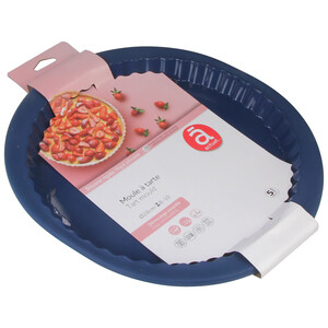 Imagen de Molde redondo de silicona azul para tartas, 28cm ACTUEL.