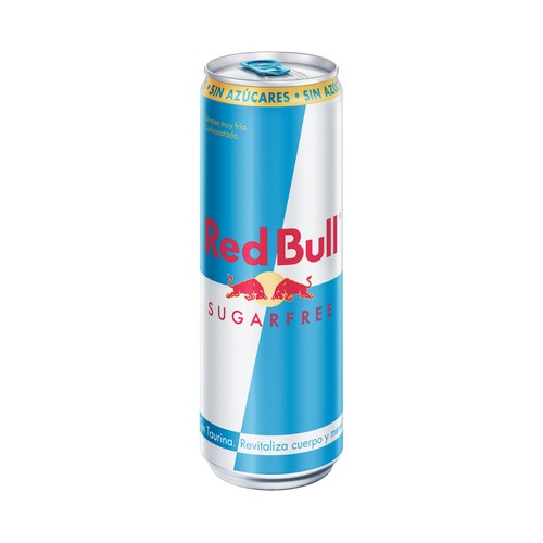 Bebida energética sin azúcares RED BULL SUGAR FREE 335 ml.
