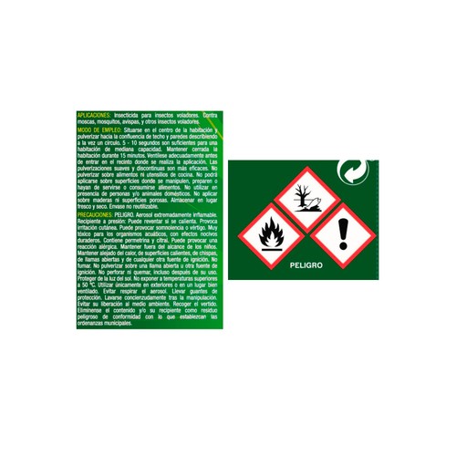 ORO Spray insecticida para matar mosquitos y moscas, aroma limón 750 ml.