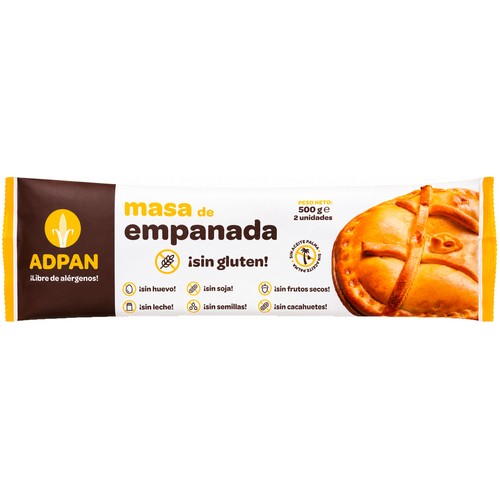 ADPAN Masas de empanada sin gluten 2 uds. 500 g.