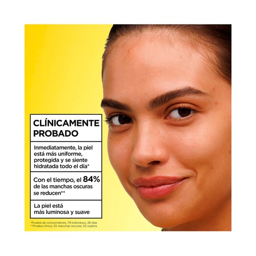 GARNIER Vitamina C wonder tint Fluido solar con color (medio) y FPS 50+ (muy alto) 40 ml.