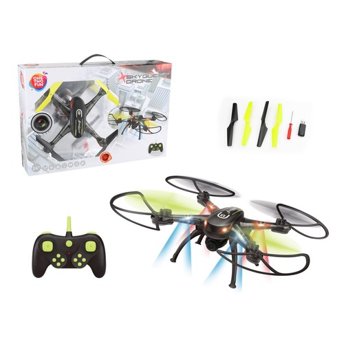Dron con cámara 40cm. Juguete con batería de lítio, luces y 2.4gHz, ALCAMPO.