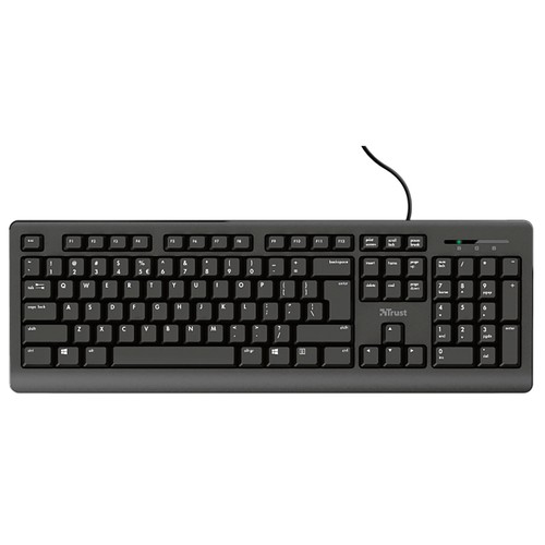 Teclado para ordenador TRUST Primo, silencioso, cable 1,8m.