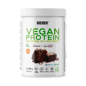 WEIDER Proteína vegetal con con vitamina B12 y sabor a brownie de chocolate 540 g.