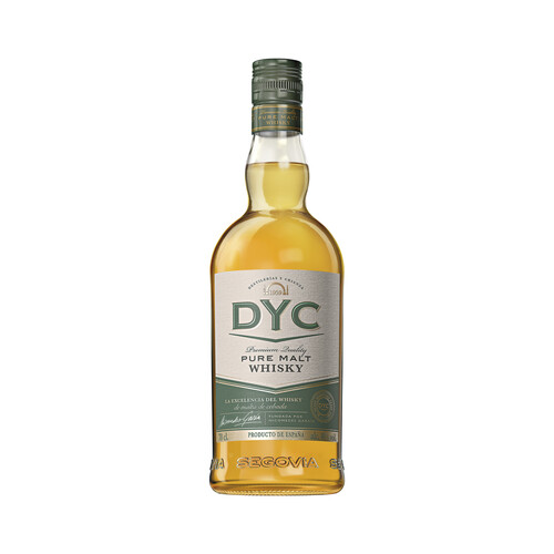 DYC Whisky single malt de calidad premium, elaborado en España DYC botella de 70 cl.