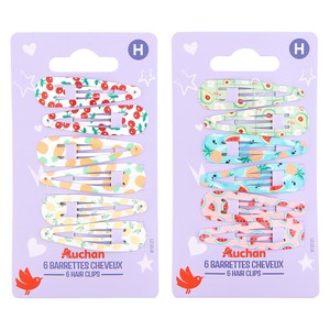 Imagen de PRODUCTO ALCAMPO Pinza rectangular (pasadores) para cabello con diseño infantil 6 uds.