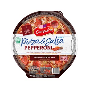 Pizza de pepperoni con salsa picante 355 g.