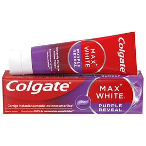 Imagen de COLGATE Max white purple reveal Pasta de dientes de uso diario con acción blanqueante 75 ml.