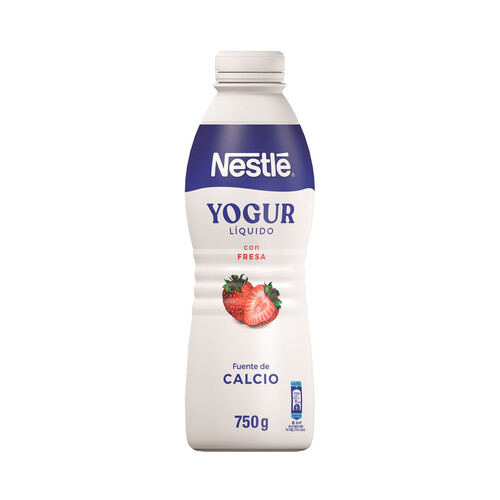 NESTLÉ Yogur líquido para beber con fresas 750 g.