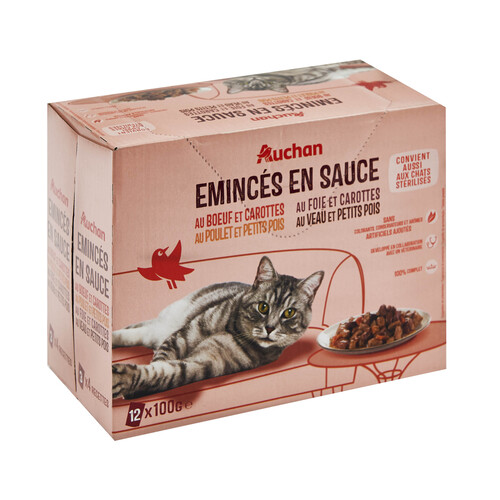 PRODUCTO ALCAMPO Alimento gatos húmedo, bolsas de carne en salsa PRODUCTO ALCAMPO 12 uds. x 100 g.