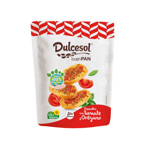 Imagen de DULCESOL Panecillos tostados con tomate y orégano 160 g.
