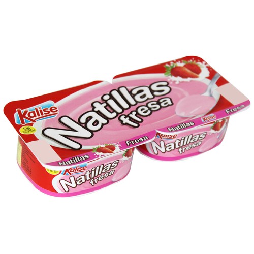 KALISE Natillas con sabor a fresa KALISE 2 x 135 g.