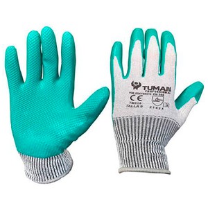 Imagen de Guantes de poliéster y spandex, recubierta de ecolatex T10, BRESME.