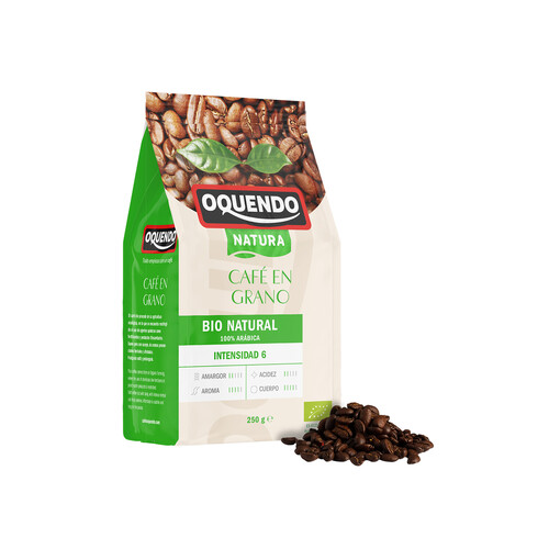 OQUENDO Café en grano de agricultura ecológica 100% arábica 250 g.