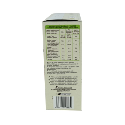 PRODUCTO ALCAMPO Biscotes multicereales Bio PRODUCTO ALCAMPO 300 gr.