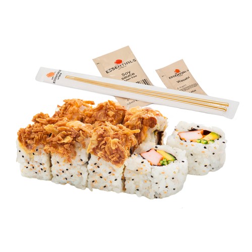 Plato preparado de sushi con surimi y cebolla crujiente SUSHI GOURMET 3 uds.