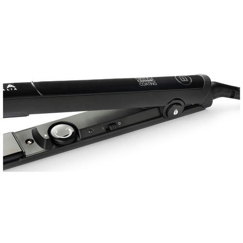 Plancha alisadora de pelo BELLISSIMA B15 50, con placas de nanocerámica, color negro.