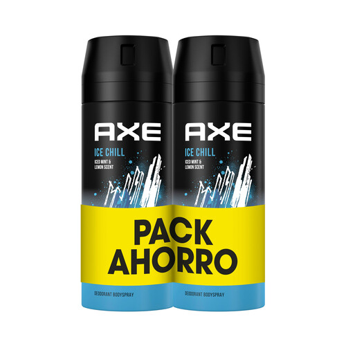 AXE Ice chill Desodorante en spray para hombre con protección anti transpirante hasta 48 horas  2 x 150 ml.
