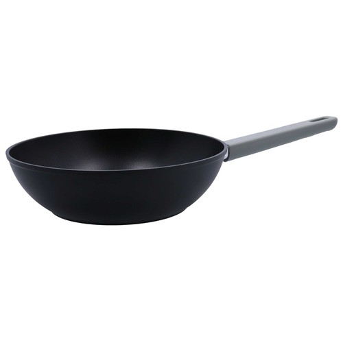Wok de aluminio forjado de 28cm, apto para inducción, BIDASOA