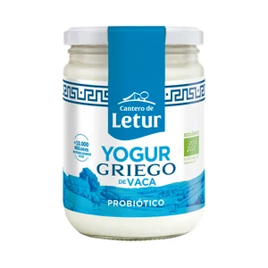 CANTERO DE LETUR Yogur griego natural de leche ecológica de vaca 420 g.