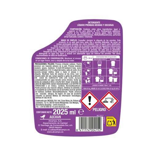 PRODUCTO ALCAMPO Detergente líquido ropa oscura 27 ds 2l