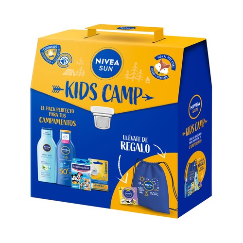 NIVEA Caja con productos para tomar el sol.