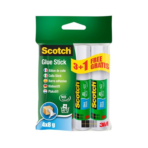 Lote de 3 barras adhesivas permanente de 8g y que no contienen disolventes SCOTCH.